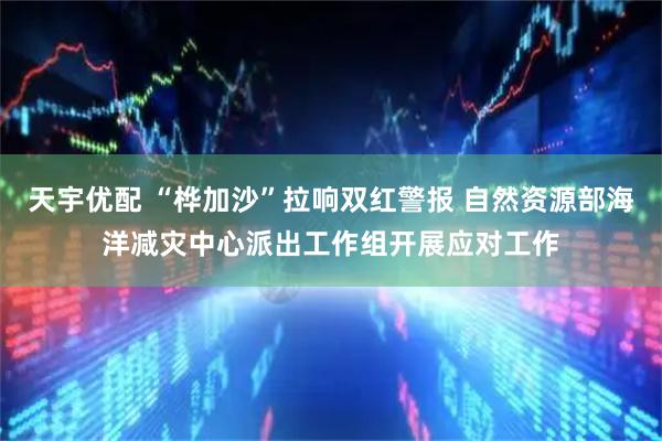 天宇优配 “桦加沙”拉响双红警报 自然资源部海洋减灾中心派出工作组开展应对工作
