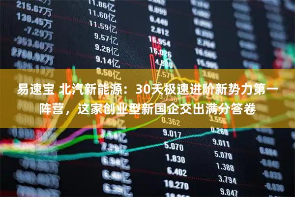 易速宝 北汽新能源：30天极速进阶新势力第一阵营，这家创业型新国企交出满分答卷