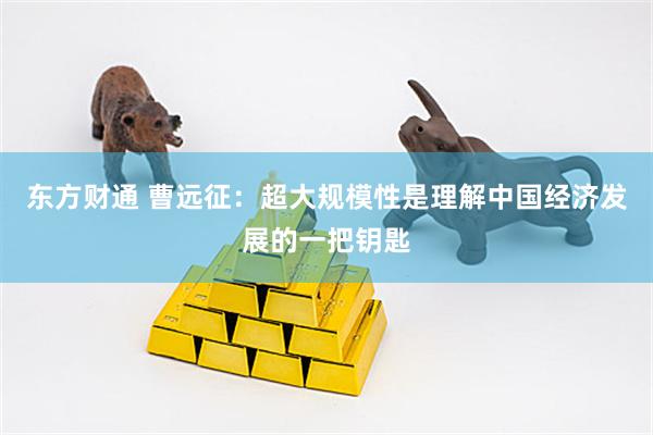 东方财通 曹远征：超大规模性是理解中国经济发展的一把钥匙